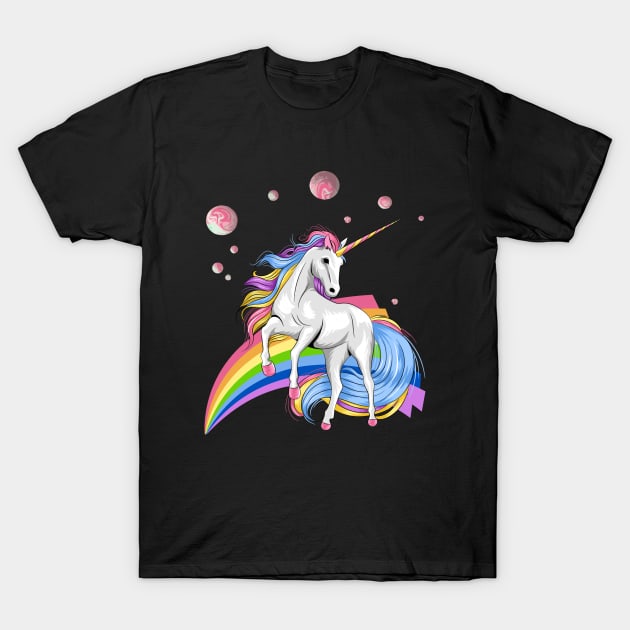 Rainbow Unicorn- Unicorn Gifts T-Shirt by Leonitrias Welt